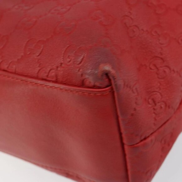 GUCCI GG Canvas Guccissima Tote Bag Leather Gold Red 211137 Auth 146617 - Picture 4 of 16